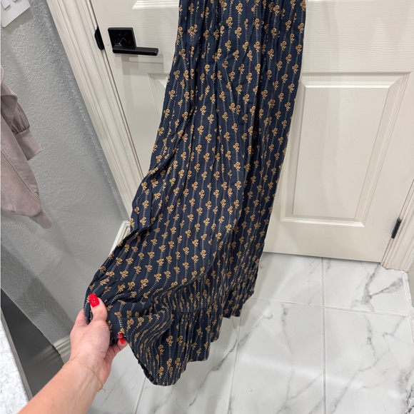 Rylee + Cru Navy and Gold Floral Maxi Dress - Picture 14 of 16